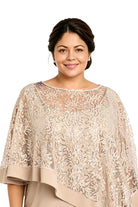 Ines Paris | Ensemble cape à paillettes et pantalon femme cérémonie, grande taille