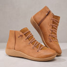 Sophie | Bottines Femme Confort à Lacets Croisés et Zip Latéral - vue 1
