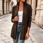 Ines Paris | Cardigan femme croisé en maille douce à boutons