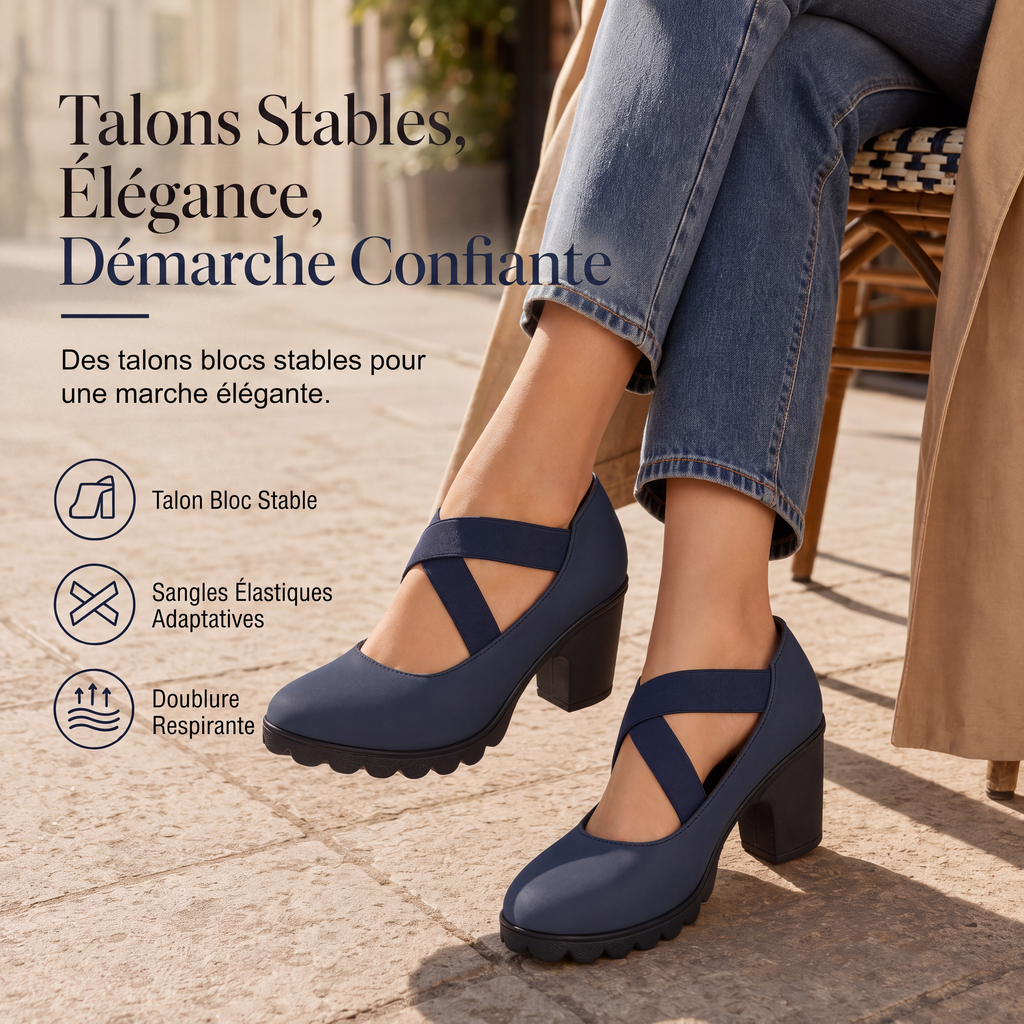 Ines Paris | Chaussures Mary Jane femme talon bloc plateforme