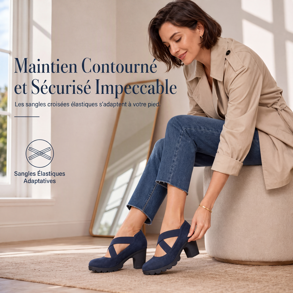 Ines Paris | Chaussures Mary Jane femme talon bloc plateforme