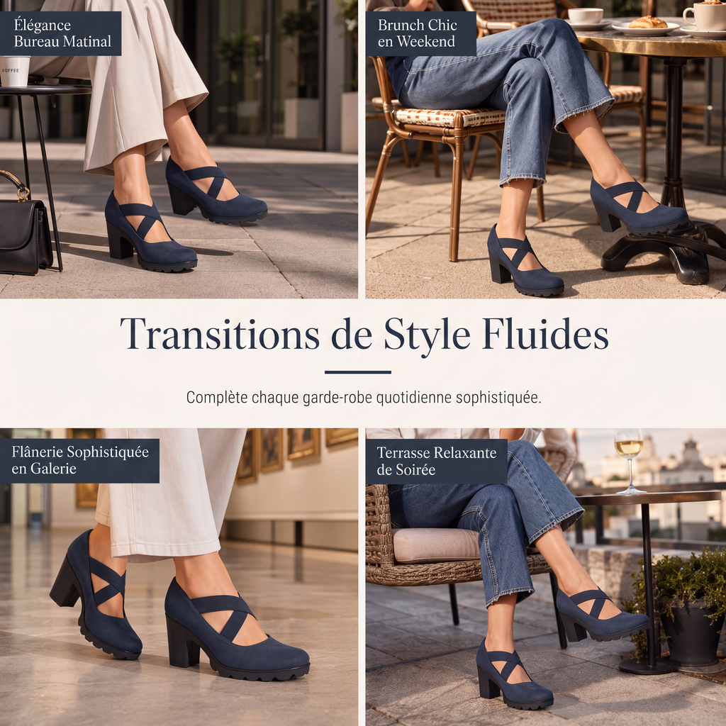 Ines Paris | Chaussures Mary Jane femme talon bloc plateforme