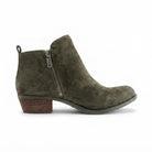 Valérie | Bottines Femme Effet Cuir à Talon Carré et Zip Latéral - Vert